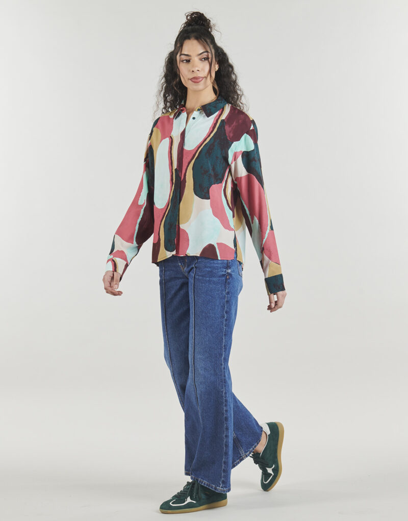 Jean &eacute;vas&eacute; Guess GJ HIGH RISE FLARE Blu Jeans Flare Donna - 3