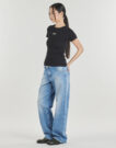 T-shirt Guess GJ SS CN RIB EMBRO Nero T-shirt maniche corte Donna - 3