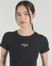 T-shirt Guess GJ SS CN RIB EMBRO Nero T-shirt maniche corte Donna - 5