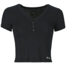 T-shirt Guess GJ POINTELLE SS HENLEY Nero T-shirt maniche corte Donna - 1