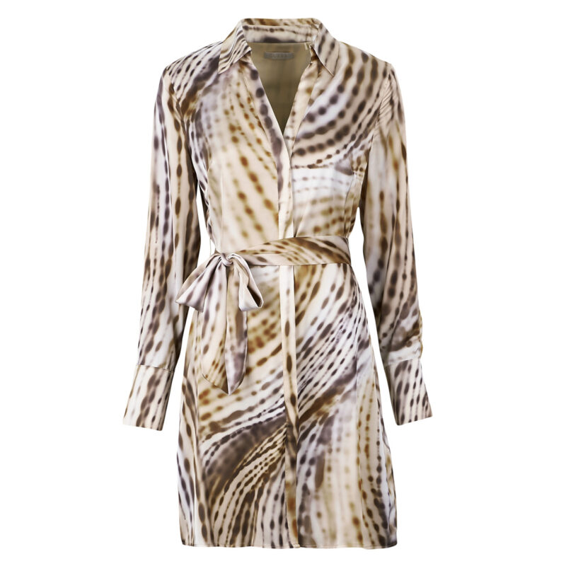 Kurzes Kleid Guess LS YSALINE CHEMISIER MINI Mehrfarbige kurze Kleider Damen - 1