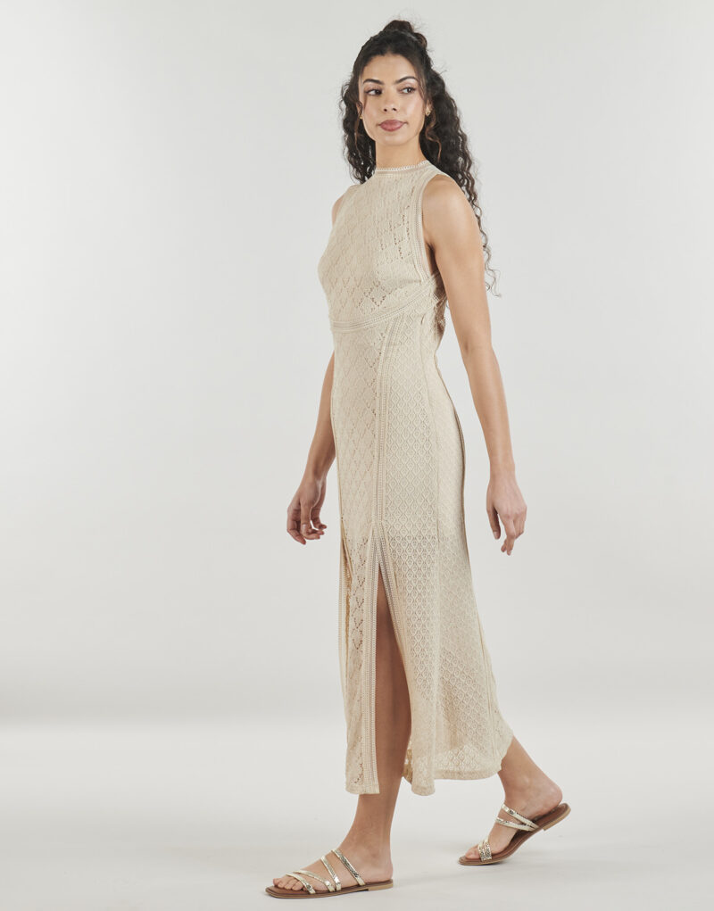Kleiden Guess NEUES LIZA Beige Langes Kleid Damen - 3