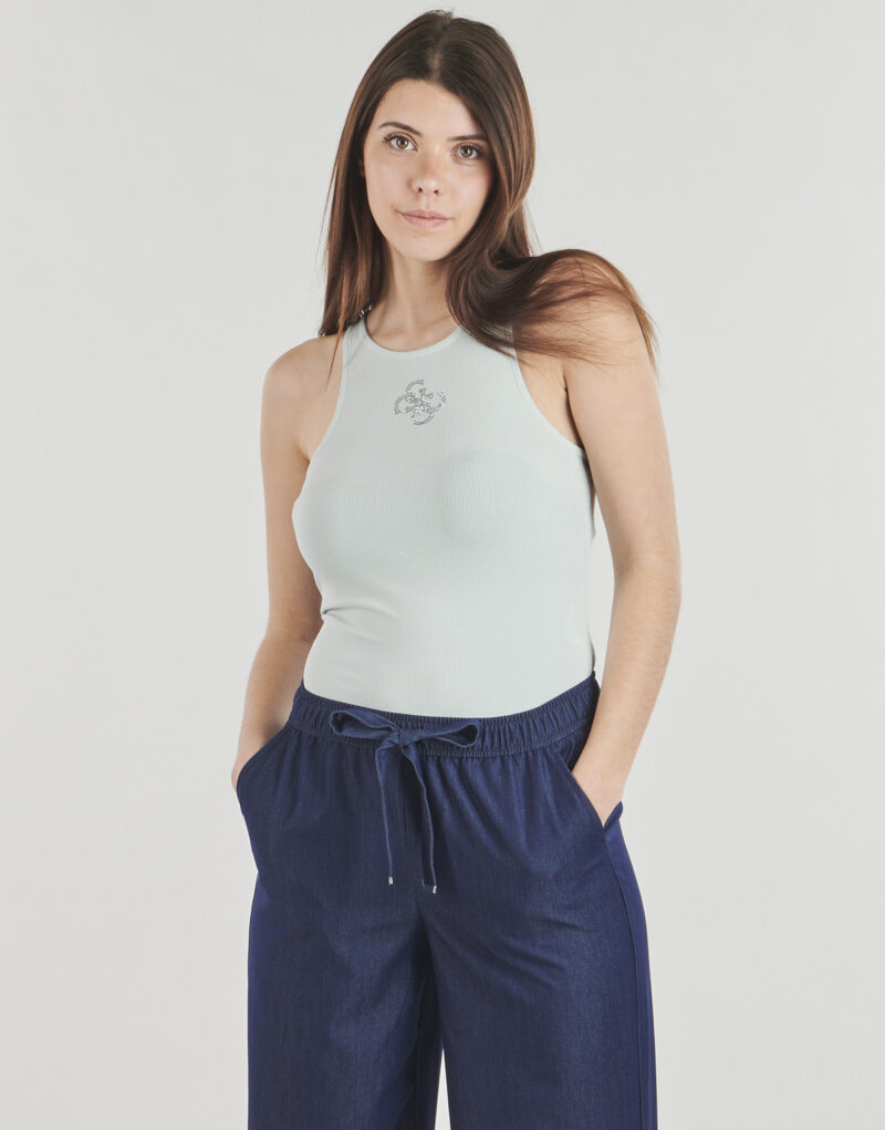 Top Guess SL ROUND NK GUENDALINA Green Top Women - 2