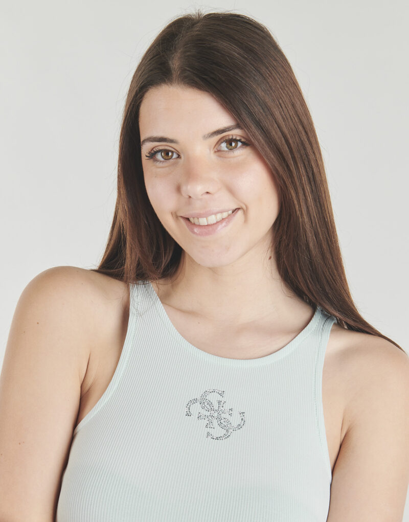 Top Guess SL ROUND NK GUENDALINA Green Top Women - 5