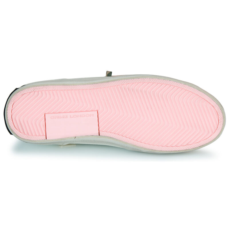 Crime London Zapatillas bajas blancas desgastadas para mujer - 7