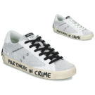 Crime London Zapatillas bajas plateadas desgastadas para mujer - 1