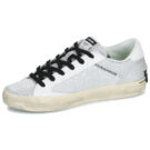 Crime London Zapatillas bajas plateadas desgastadas para mujer - 4