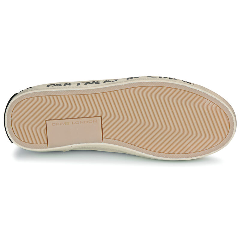 Crime London Zapatillas bajas plateadas desgastadas para mujer - 7
