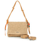 Desigual HALF LOGO RAFFIA VENECIA Beige Borsa a tracolla Donna - 1