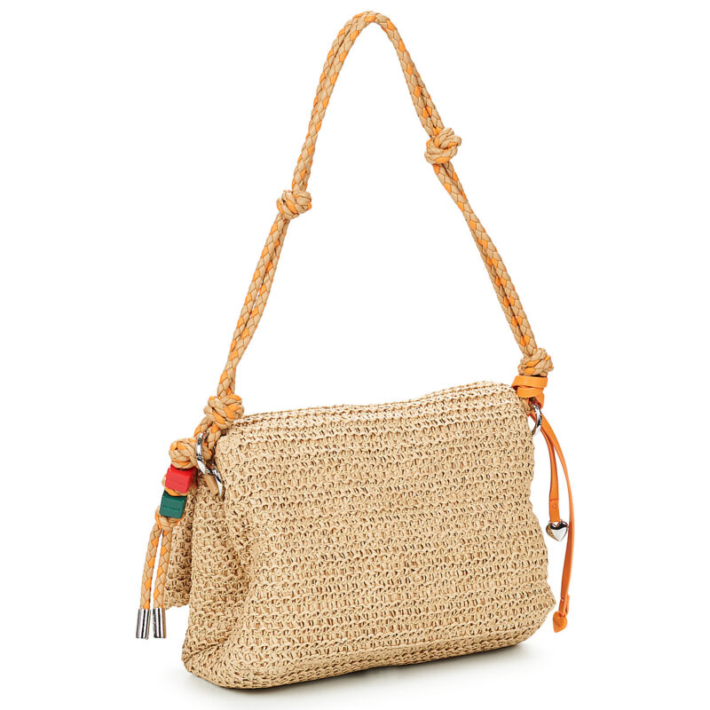 Desigual HALF LOGO RAFFIA VENECIA Beige Borsa a tracolla Donna - 2