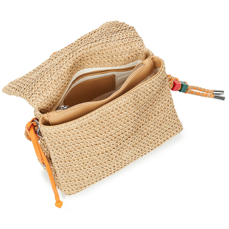 Desigual HALF LOGO RAFFIA VENECIA Beige Borsa a tracolla Donna - 5