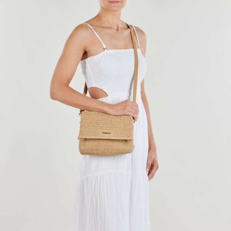 Desigual HALF LOGO RAFFIA VENECIA Beige Borsa a tracolla Donna - 6