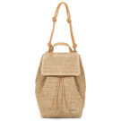Women Desigual BACKPACK HALF LOGO LUEN RAFFIA Beige Backpack Women - 1