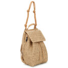 Women Desigual BACKPACK HALF LOGO LUEN RAFFIA Beige Backpack Women - 2