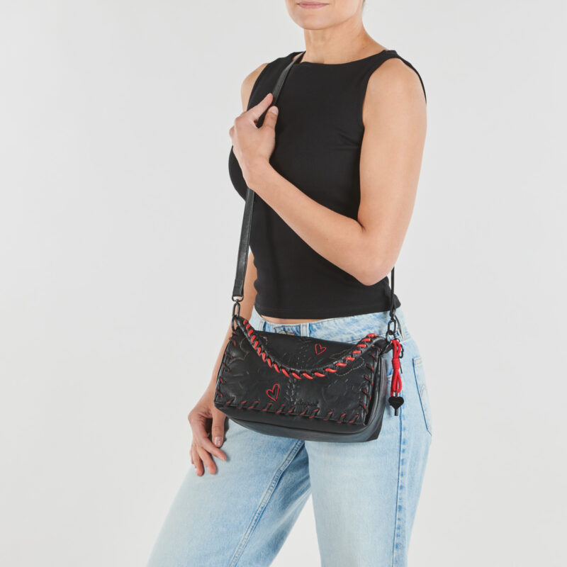 Desigual Sac bandouli&egrave;re femme noir BAG ALL MICKEY NARON MEDIUM FLAP - 6