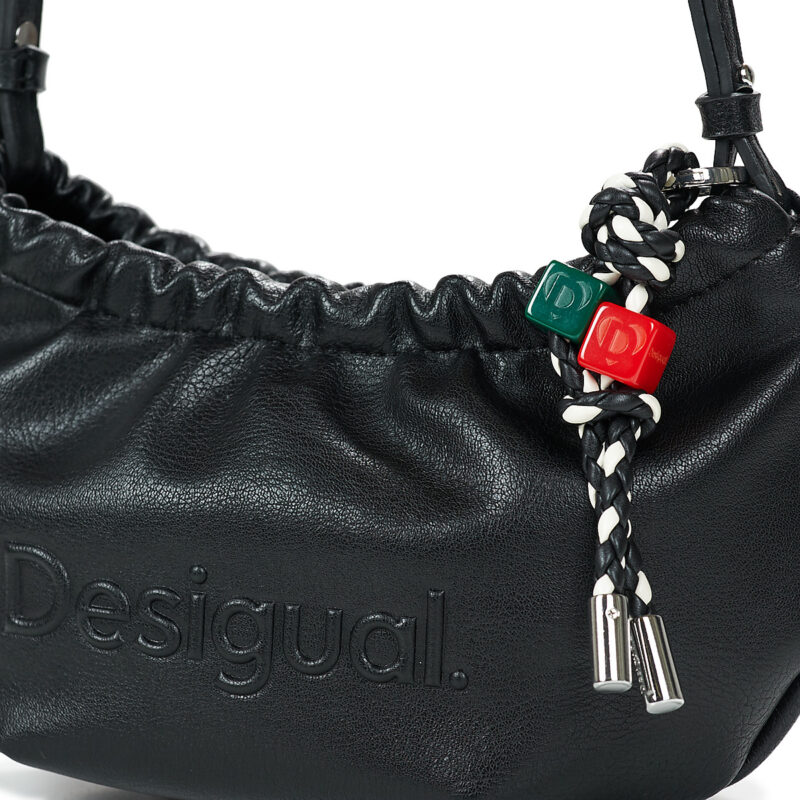 Desigual Sac bandouli&egrave;re femme HALF LOGO WAVERLY MINI BAG Noir - 4