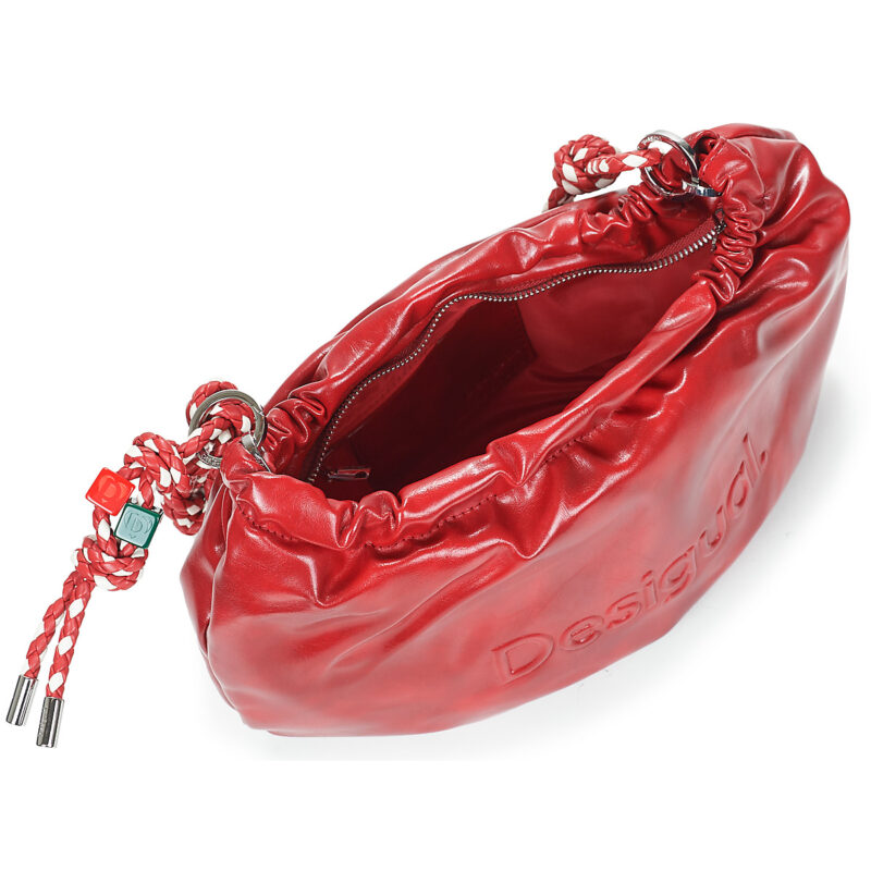 Desigual Sac demi-logo rouge - Sac bandouli&egrave;re femme rouge - 5