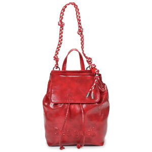 Donna Desigual BACKPACK HALF LOGO LUENA Rosso Zaino Donna