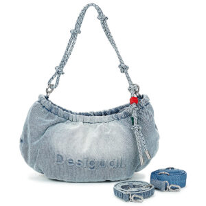 Desigual BAG HALF LOGO DENIM WAVERLY Blu Borse a spalla Donna