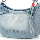 Desigual Sac bandouli&egrave;re femme Waverly bleu &agrave; demi-logo en denim - 4