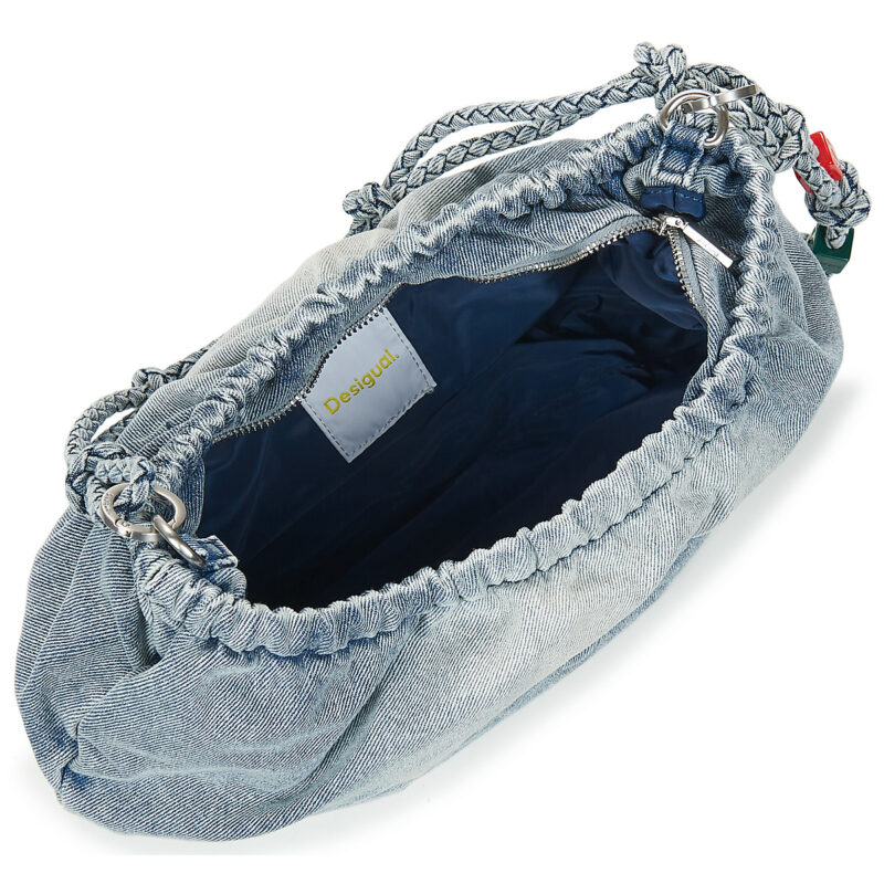 Desigual Sac bandouli&egrave;re femme Waverly bleu &agrave; demi-logo en denim - 5