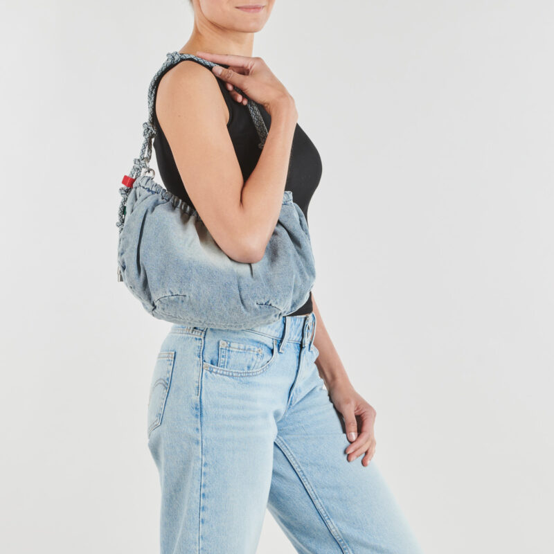 Desigual Sac bandouli&egrave;re femme Waverly bleu &agrave; demi-logo en denim - 6