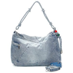 Desigual BAG HALF LOGO DENIM LEIRIA 2.0 Blu Borse a spalla Donna