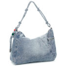 Desigual BAG HALF LOGO DENIM LEIRIA 2.0 Blu Borse a spalla Donna - 2