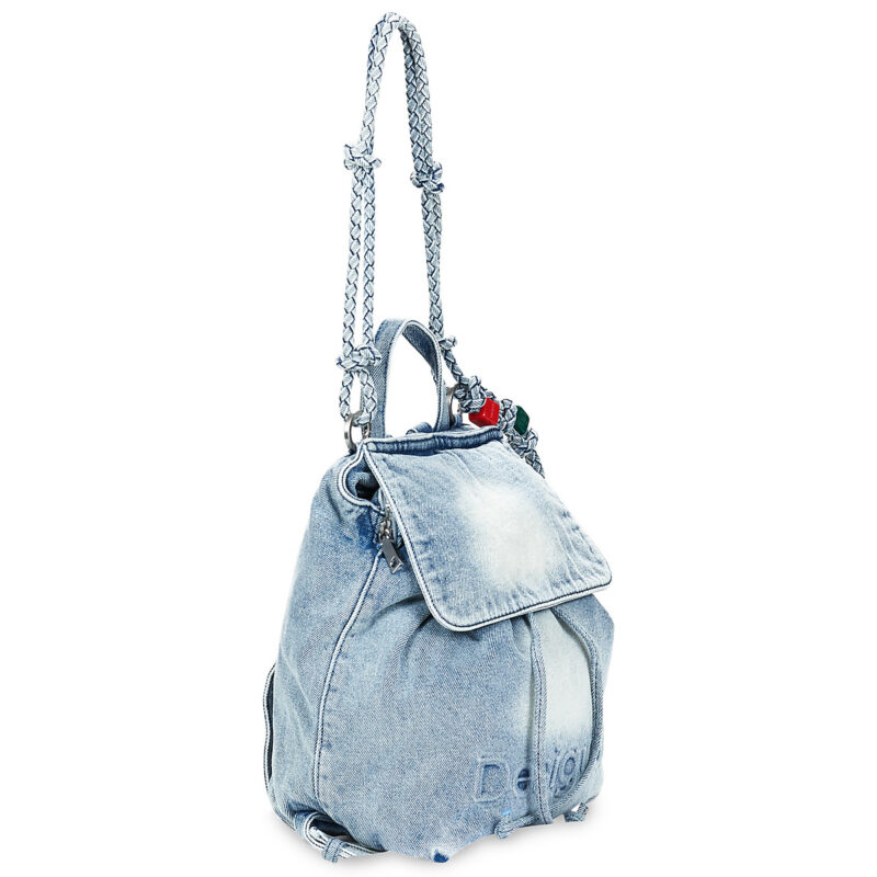 Femme Desigual Sac &agrave; dos femme HALF LOGO DENIM LUENA bleu - 2
