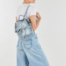 Femme Desigual Sac &agrave; dos femme HALF LOGO DENIM LUENA bleu - 6