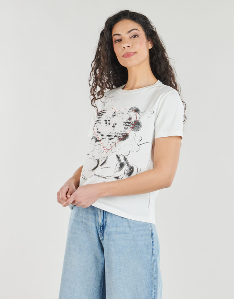 T-shirt Desigual CORE MICKEY Bianco T-shirt maniche corte Donna - 2