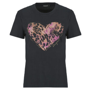 T-shirt Desigual TIGER COR Nero T-shirt maniche corte Donna