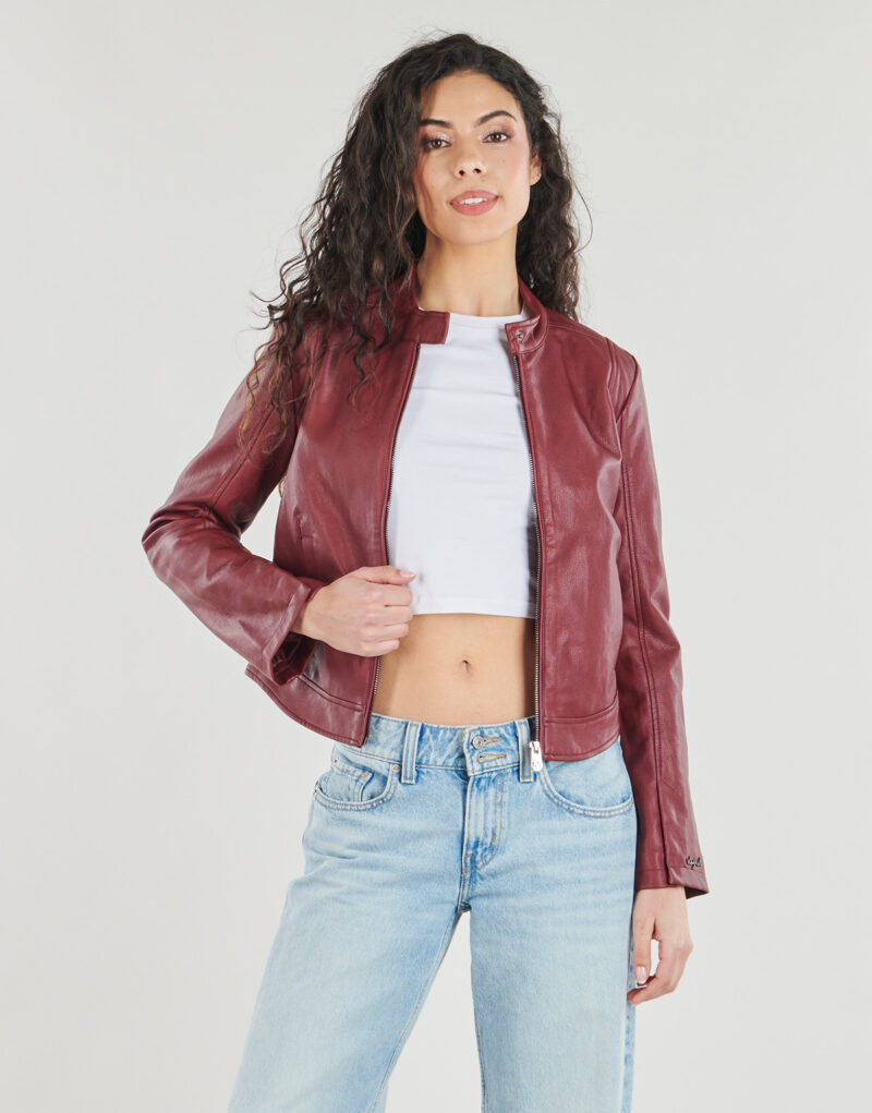 Giacca in pelle Desigual ARIEL Bordeaux Giacche in pelle Donna - 2