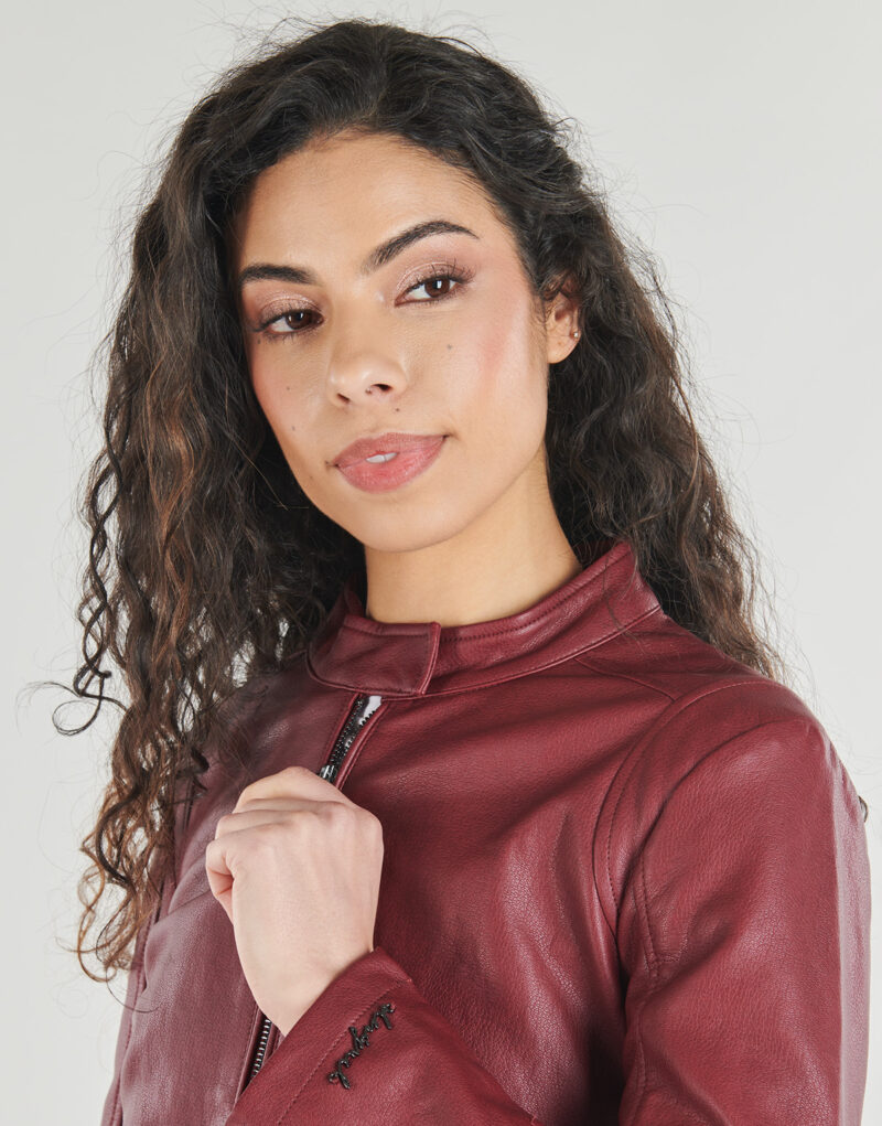Giacca in pelle Desigual ARIEL Bordeaux Giacche in pelle Donna - 5