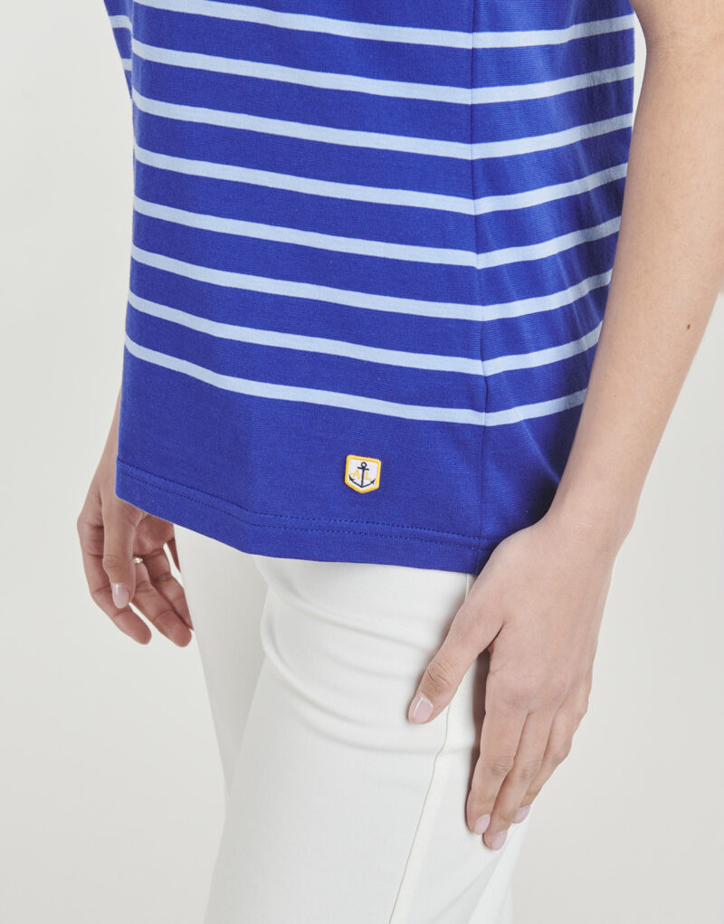T-shirt Armor Lux MARINIERE MC Blue Short Sleeve T-Shirt Women - 5