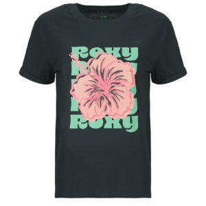 T-shirt Roxy OCEANREGULAR POSTER Nero T-shirt maniche corte Donna