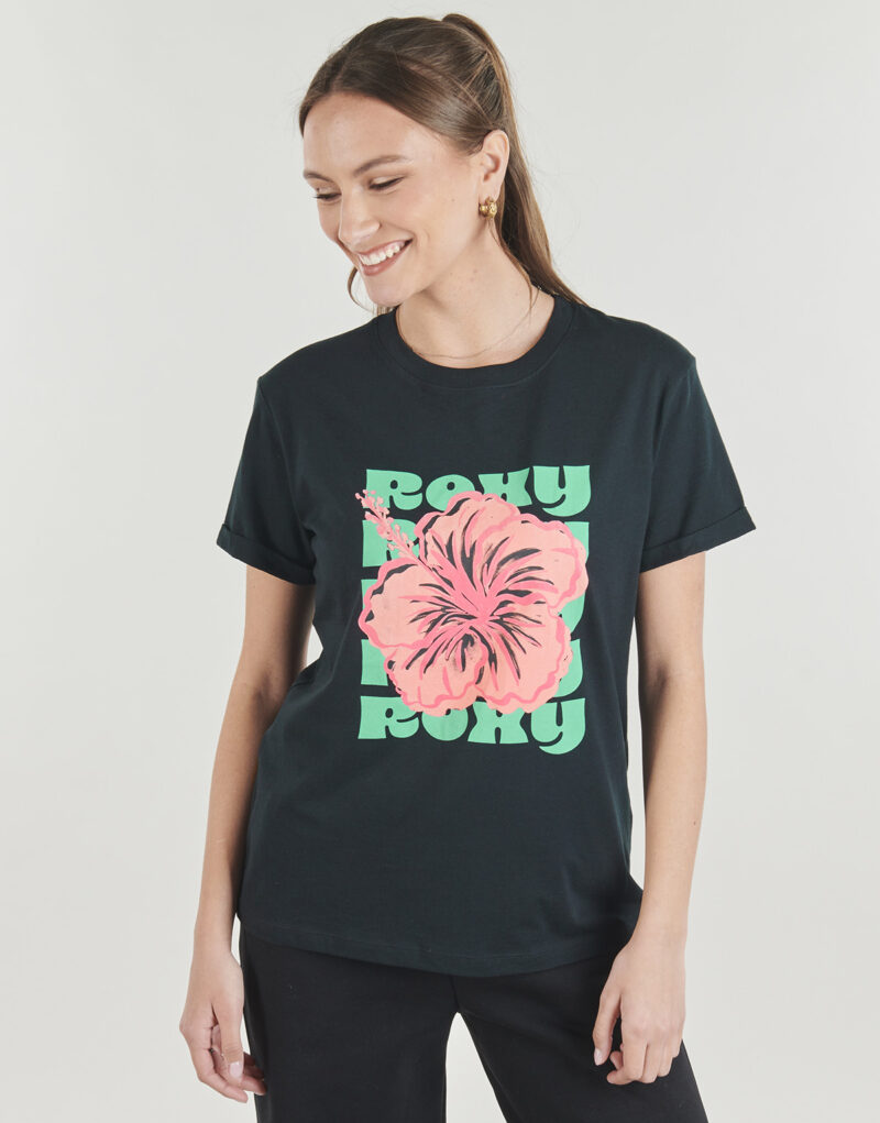 T-shirt Roxy OCEANREGULAR POSTER Nero T-shirt maniche corte Donna - 5