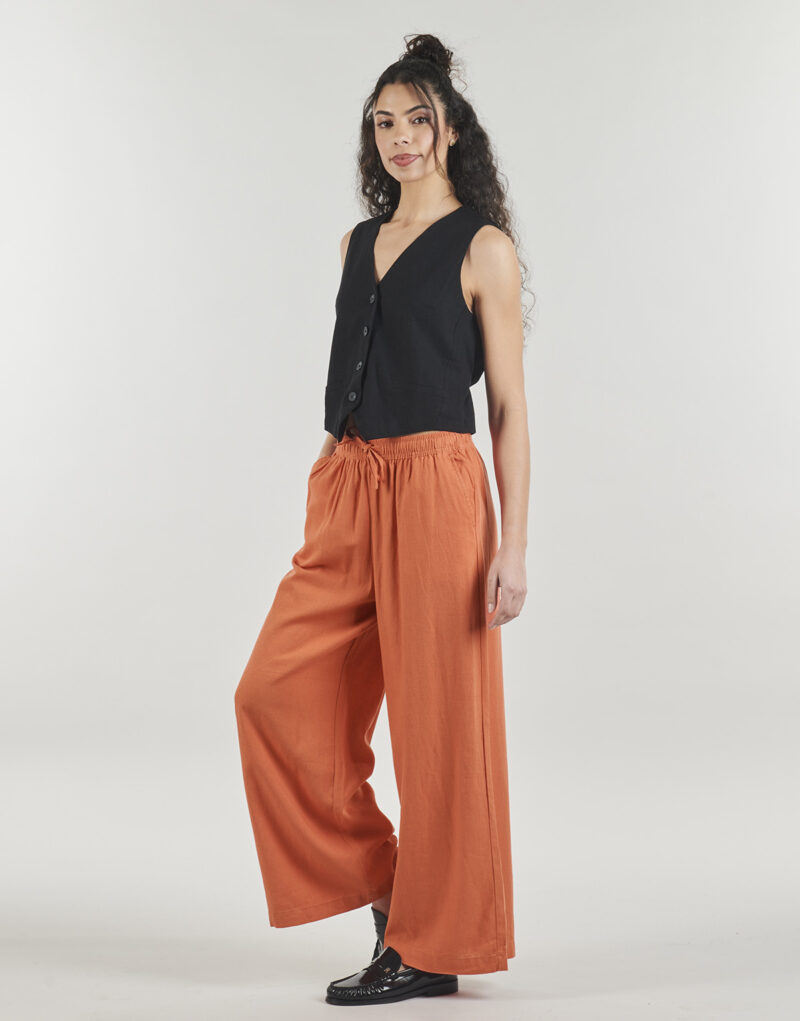 Pantaloni morbidi / Pantaloni alla zuava Roxy LEKEITIO BREAK MID PANT Arancio Pantaloni morbidi / Pantaloni alla zuava Donna - 3