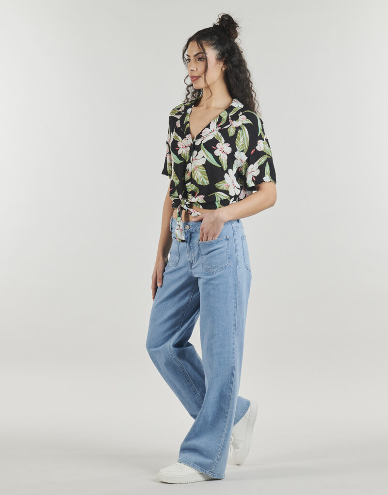 Flare Jeans Vila VILORIE RIO RW WIDE POCKET Blue Flare Jeans Women - 3