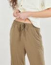 Pantaloni morbidi / Pantaloni alla zuava Vila VIMODALA HW 7/8 WIDE Verde Pantaloni morbidi / Pantaloni alla zuava Donna - 5