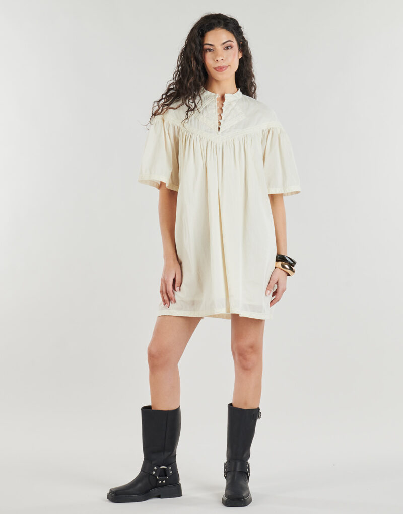 Vestido corto Vila VIEVM 2/4 SHORT DRESS/C36 Beige Vestidos cortos Mujer - 2