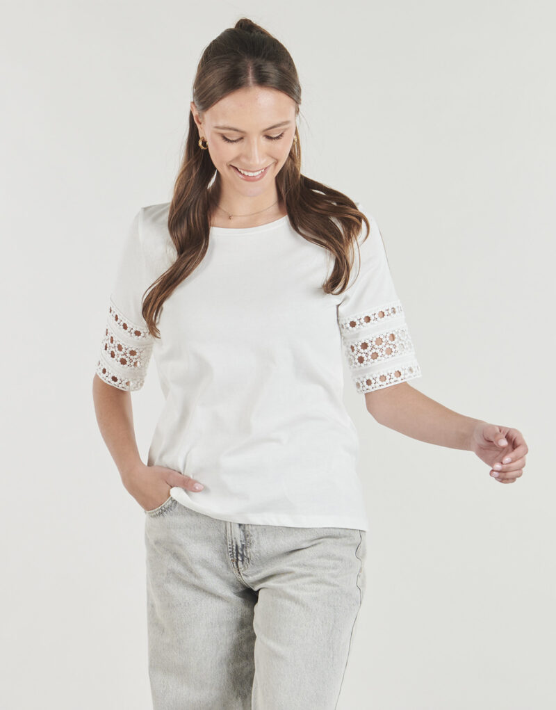 T-shirt Vero Moda VMIVACY 2/4 O-NECK TOP Bianco T-shirt maniche corte Donna - 2