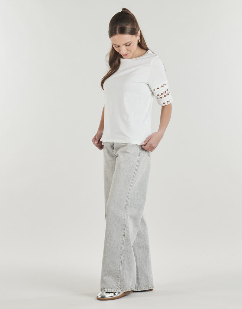 T-shirt Vero Moda VMIVACY 2/4 O-NECK TOP Bianco T-shirt maniche corte Donna - 3