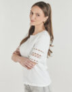 T-shirt Vero Moda VMIVACY 2/4 O-NECK TOP Bianco T-shirt maniche corte Donna - 5