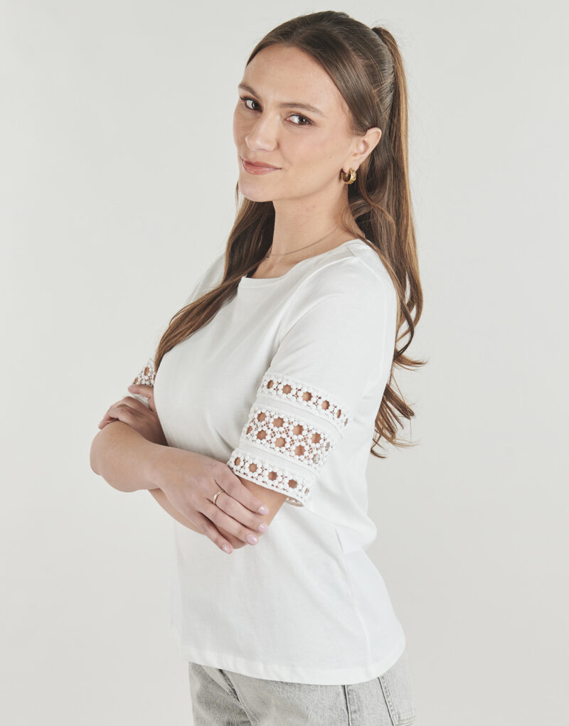 T-shirt Vero Moda VMIVACY 2/4 O-NECK TOP Bianco T-shirt maniche corte Donna - 5