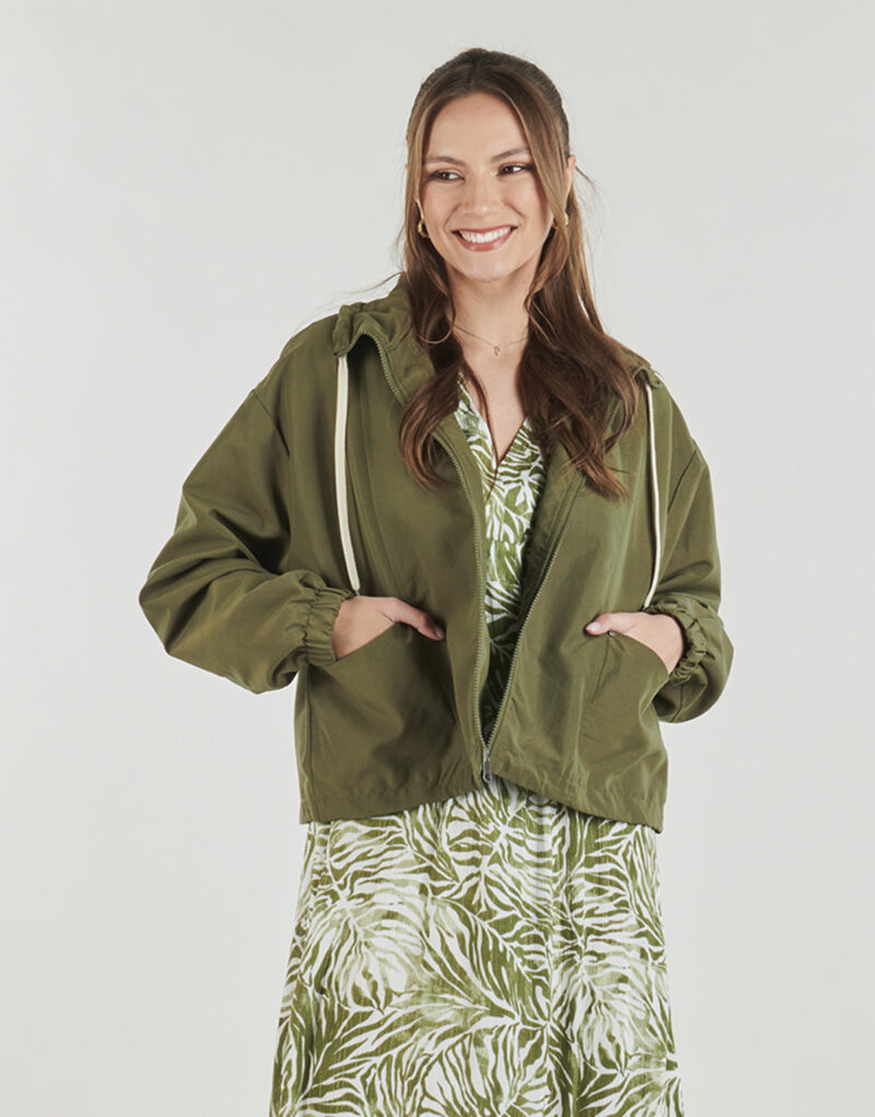 Parka Vero Moda VMDORA SHORT Kaki Parka Donna - 2