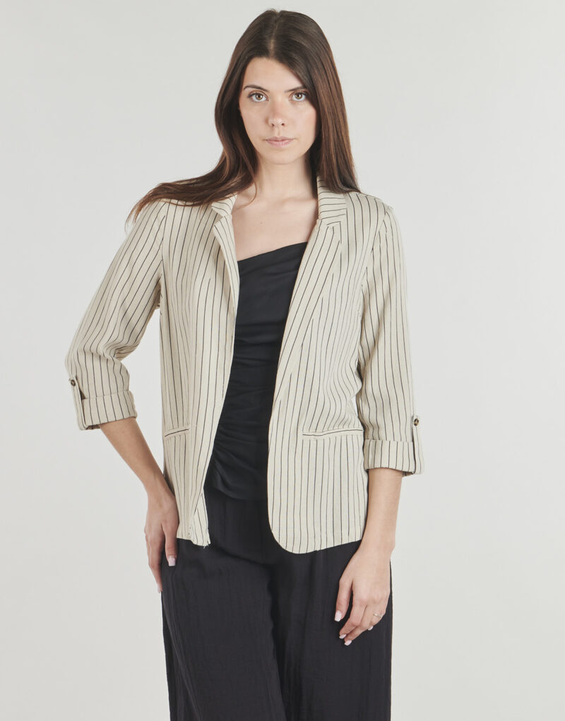 Giacca Vero Moda VMJESMILO 3/4 LOOSE BLAZER Beige Giacche Donna - 2