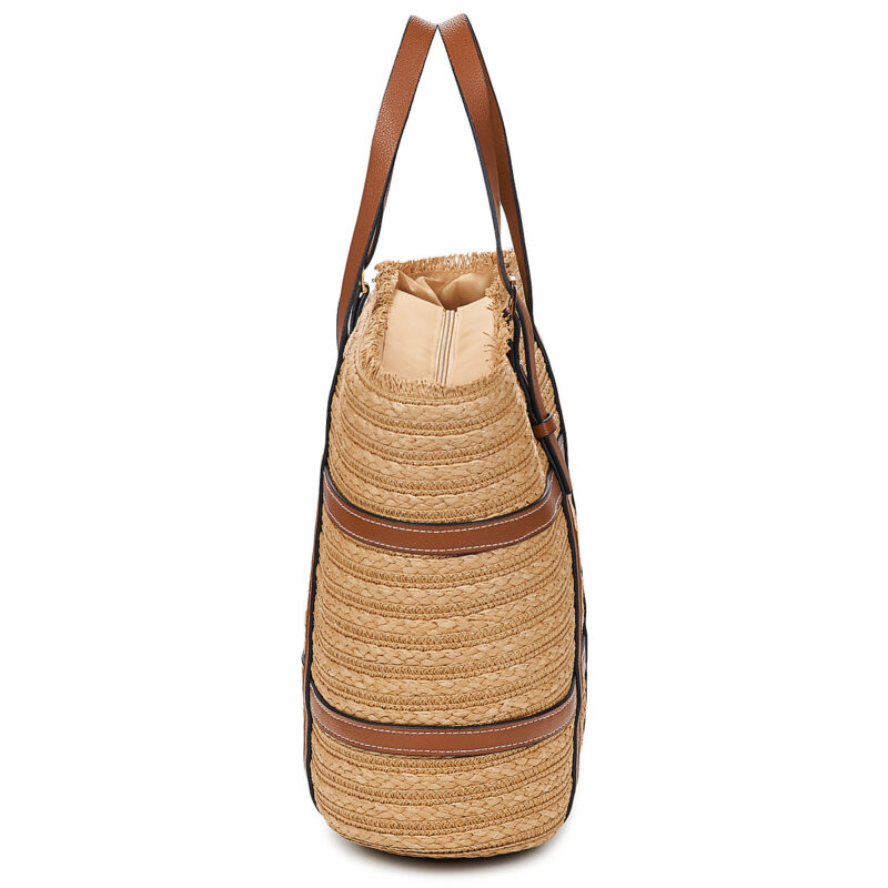 Pieces PCKIRSTINE SHOPPER Beige Borse Shopping Donna - 3