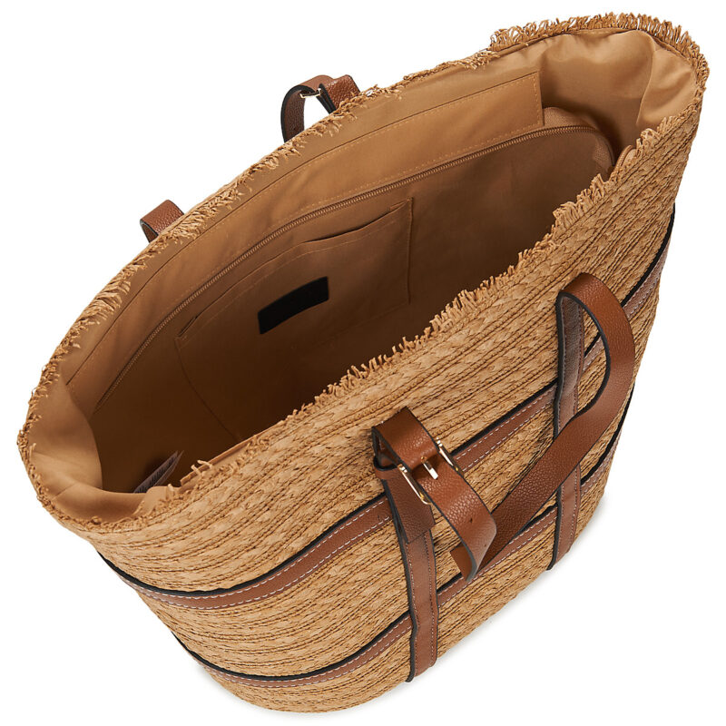Pieces PCKIRSTINE SHOPPER Beige Borse Shopping Donna - 5