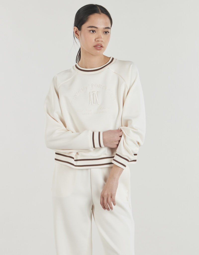 Felpa Armani Exchange XW002072 Beige Felpe Donna - 2